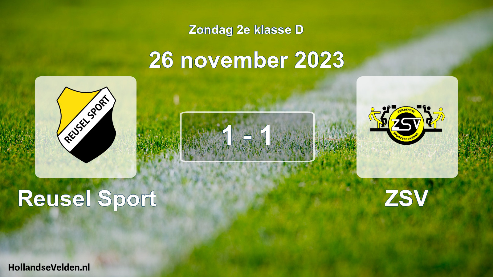 Total number of matches played: Reusel Sport - ZSV 1 - 1 (26 November 2023)