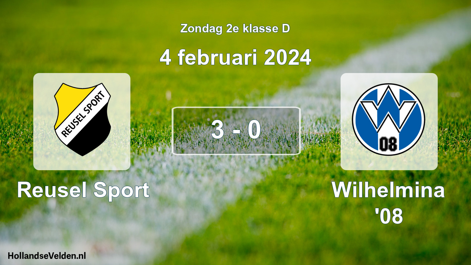 Total number of matches played: Reusel Sport - Wilhelmina '08 3 - 0 (4 February 2024)