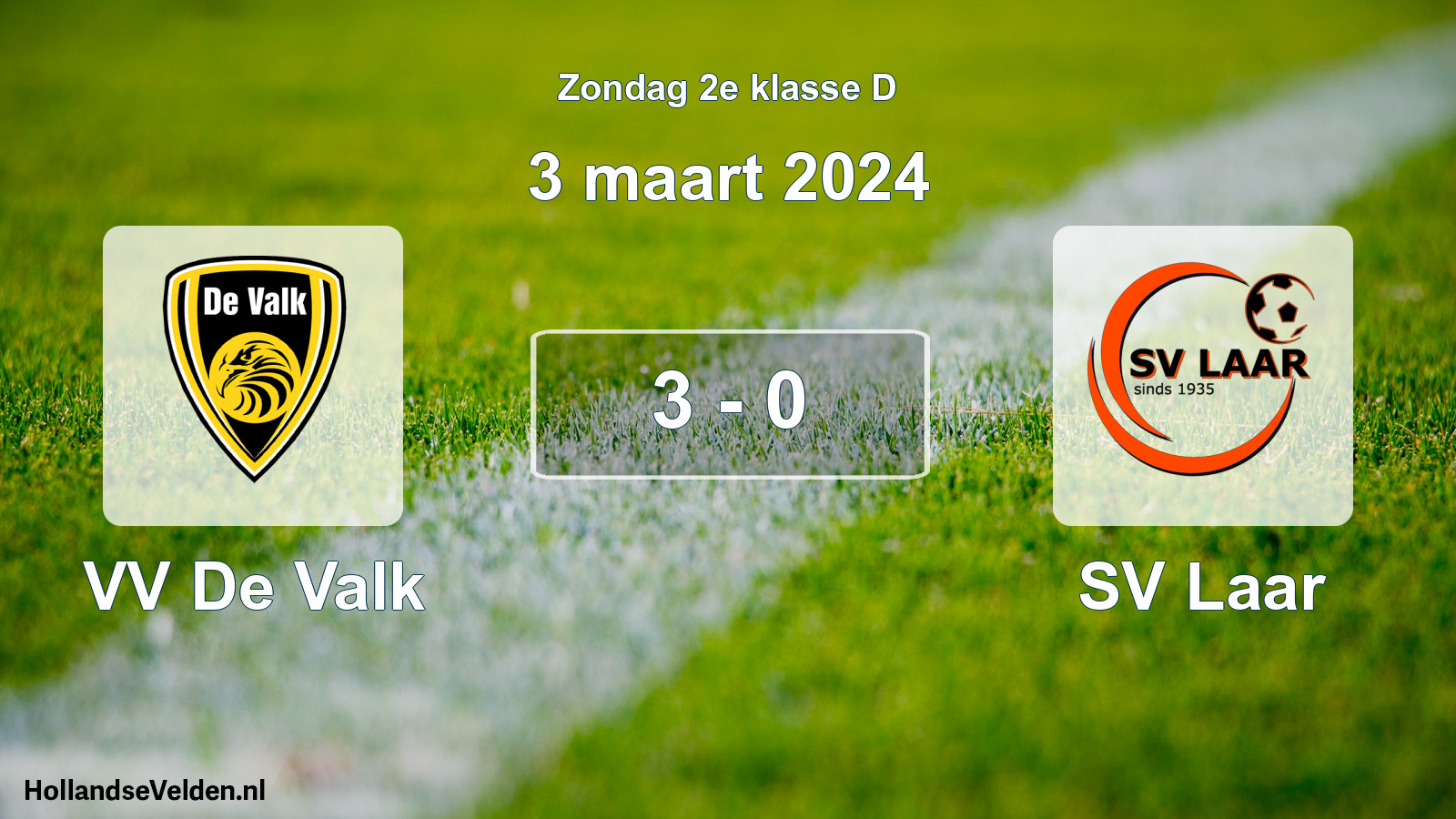 Total number of matches played: VV De Valk - SV Laar 3 - 0 (3 March 2024)