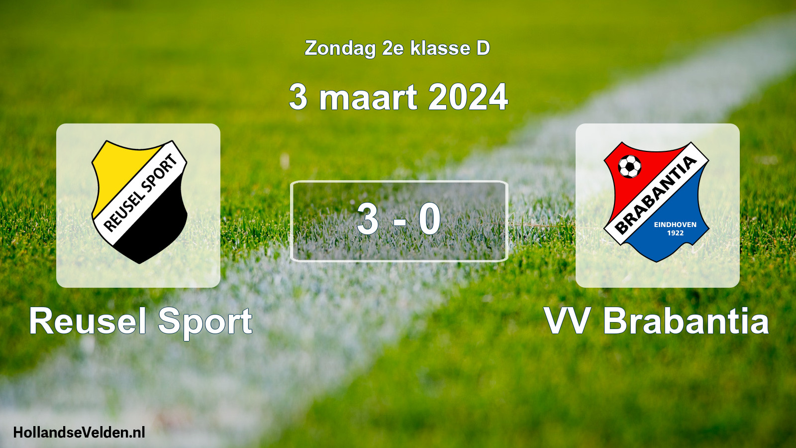 Total number of matches played: Reusel Sport - VV Brabantia 3 - 0 (3 March 2024)