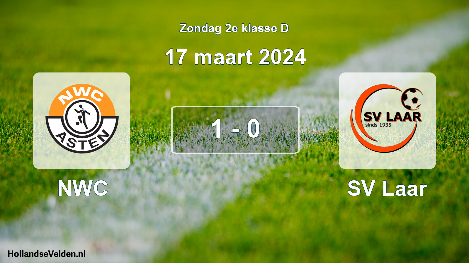 Total number of matches played: NWC - SV Laar 1 - 0 (17 March 2024)