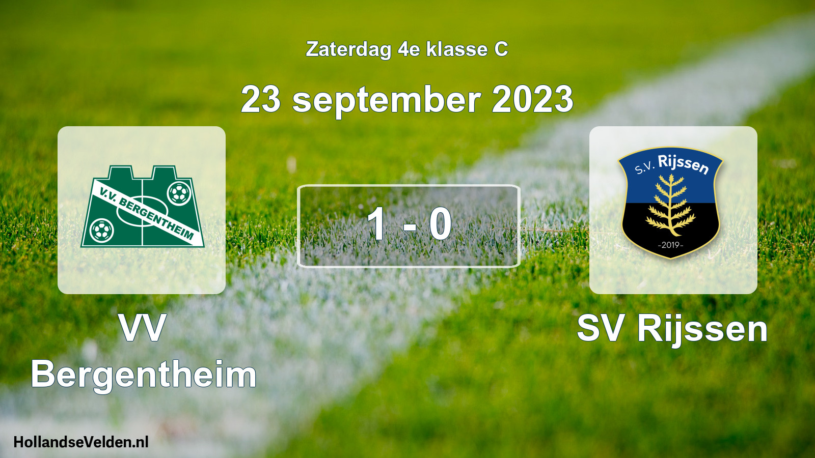 Total number of matches played: VV Bergentheim - SV Rijssen 1 - 0 (23 September 2023)