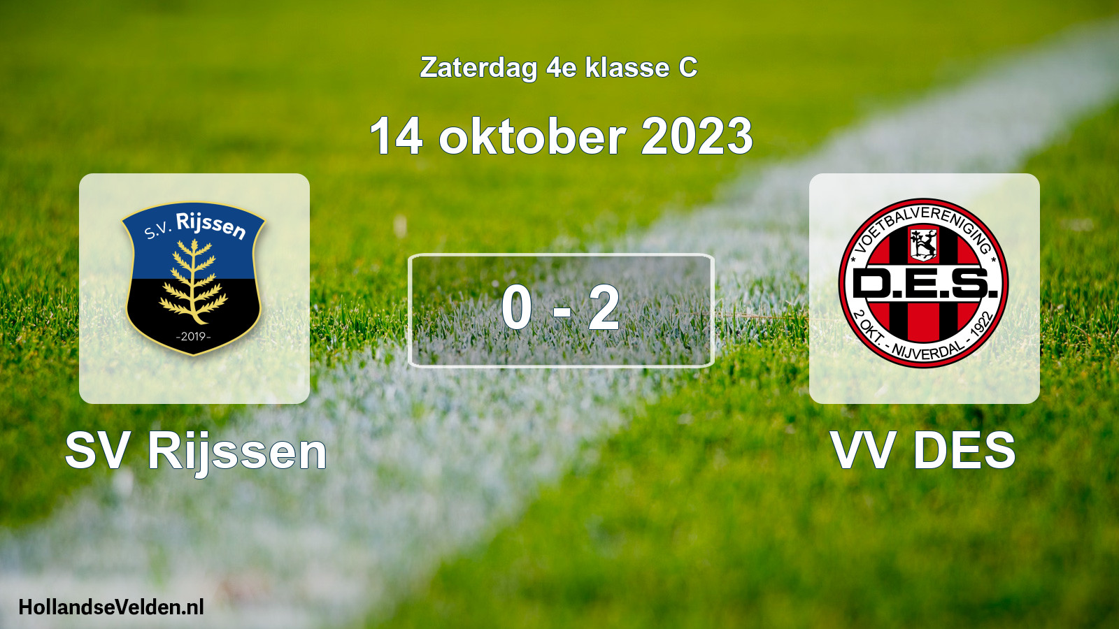 Total number of matches played: SV Rijssen - VV DES 0 - 2 (14 October 2023)
