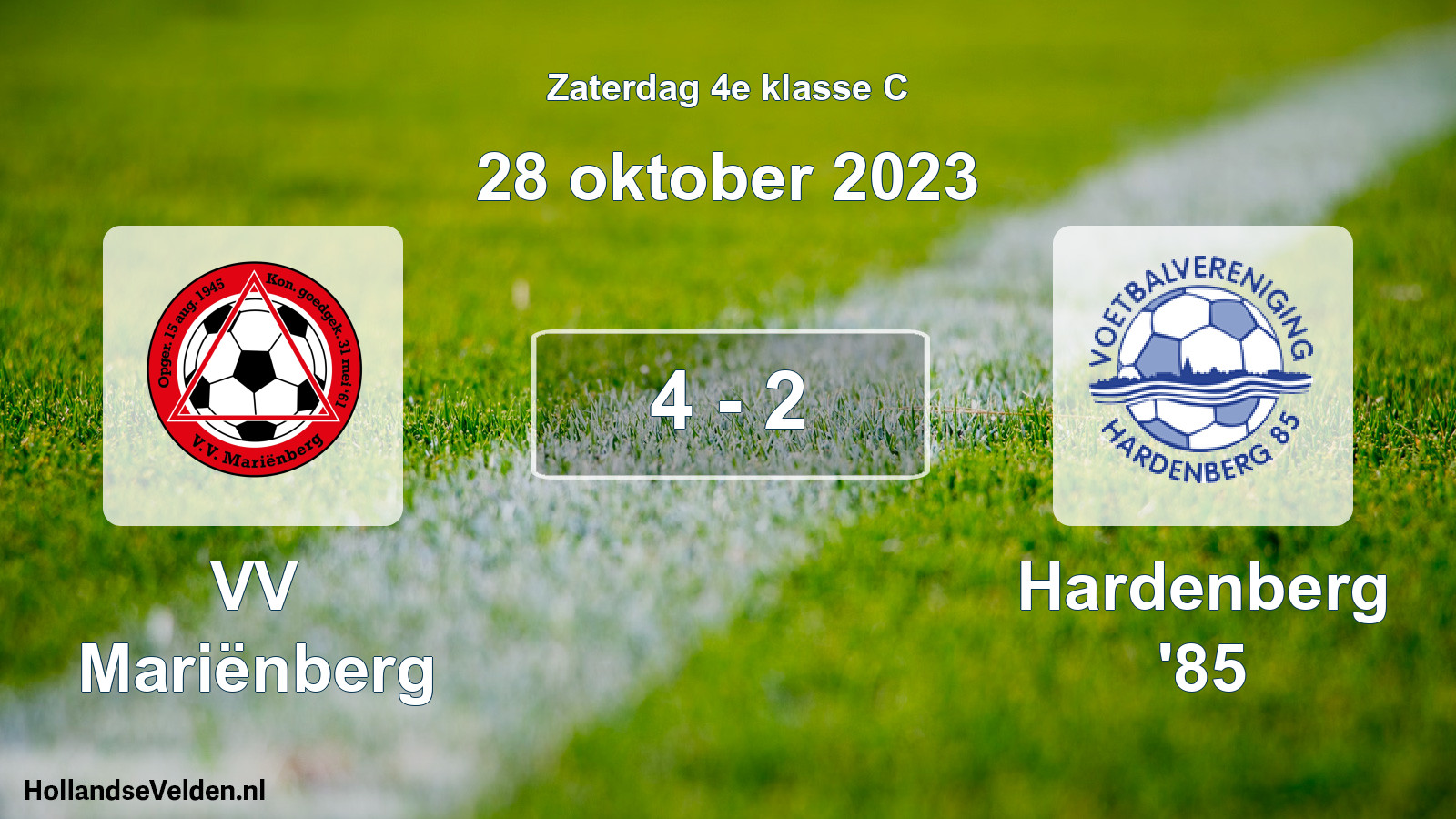 Total number of matches played: VV Mariënberg - Hardenberg '85 4 - 2 (28 October 2023)