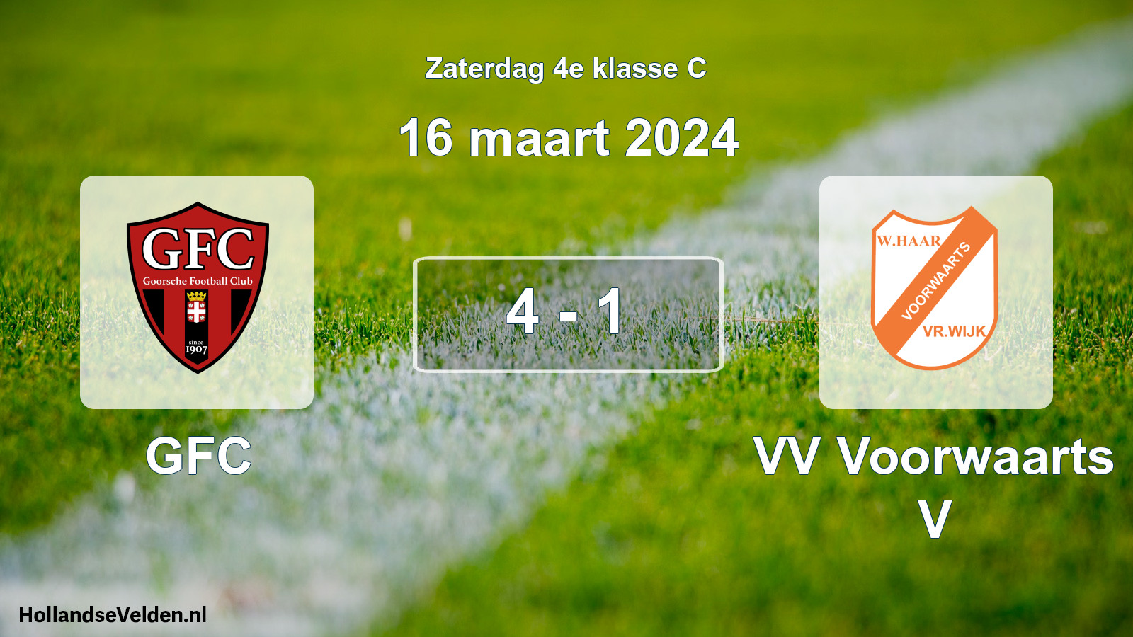 Total number of matches played: GFC - VV Voorwaarts V 4 - 1 (16 March 2024)