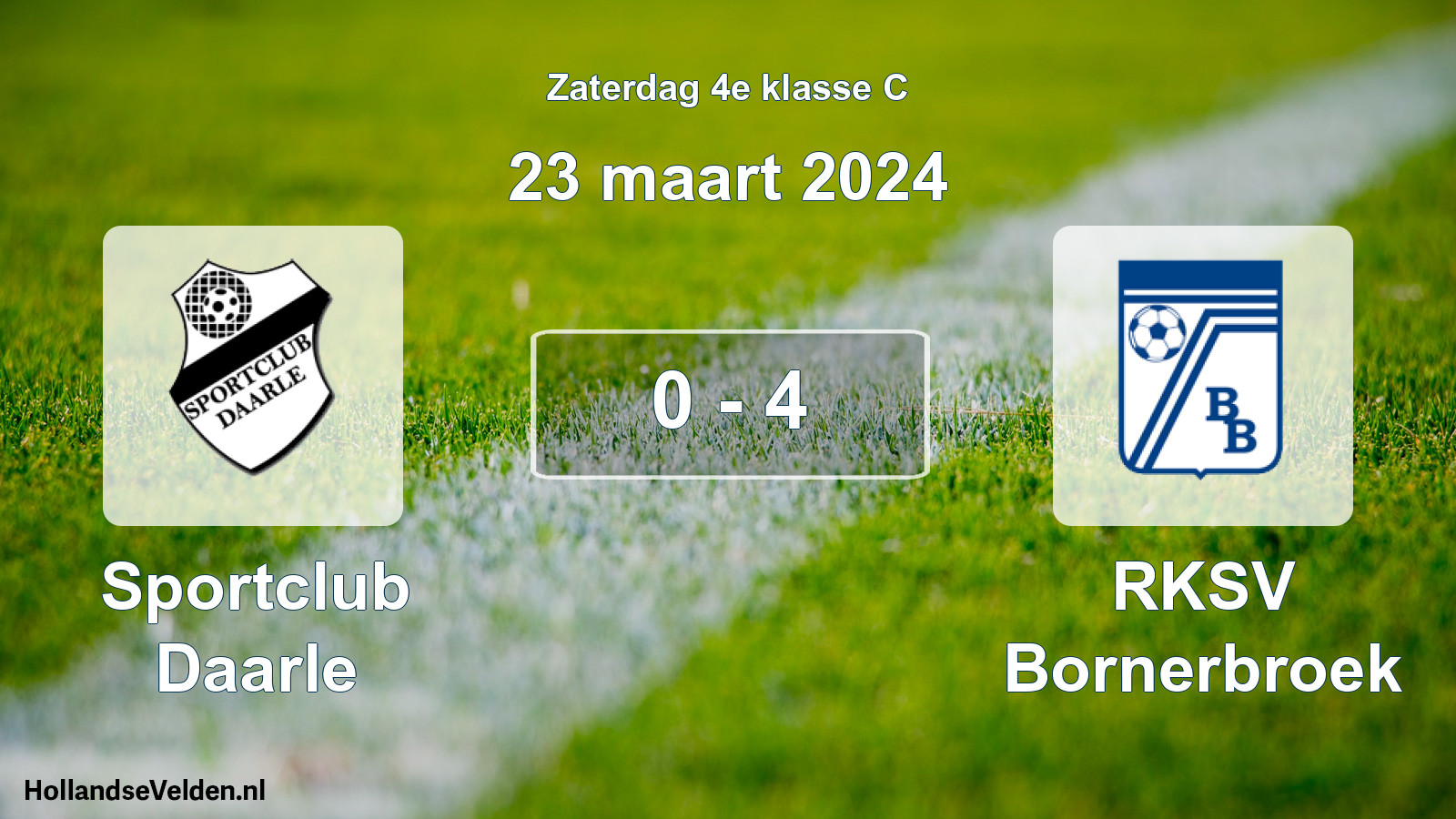 Total number of matches played: Sportclub Daarle - RKSV Bornerbroek 0 - 4 (23 March 2024)