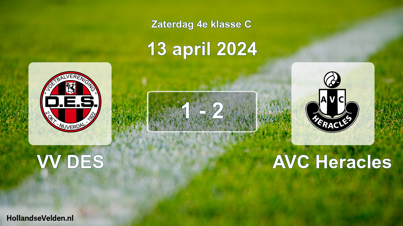 Total number of matches played: VV DES - AVC Heracles 1 - 2 (13 April 2024)