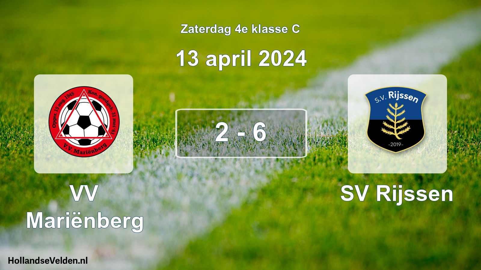 Total number of matches played: VV Mariënberg - SV Rijssen 2 - 6 (13 April 2024)