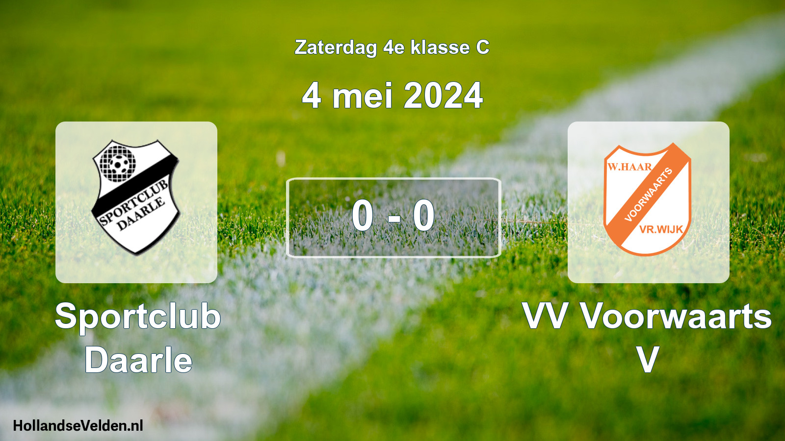 Total number of matches played: Sportclub Daarle - VV Voorwaarts V 0 - 0 (4 May 2024)