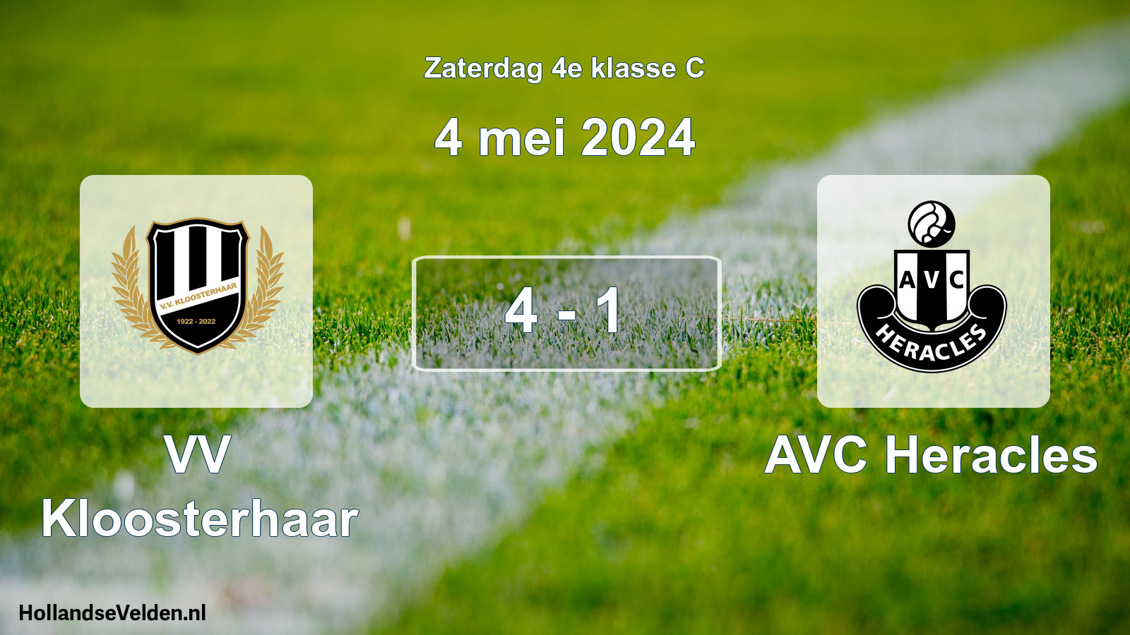 Total number of matches played: VV Kloosterhaar - AVC Heracles 4 - 1 (4 May 2024)