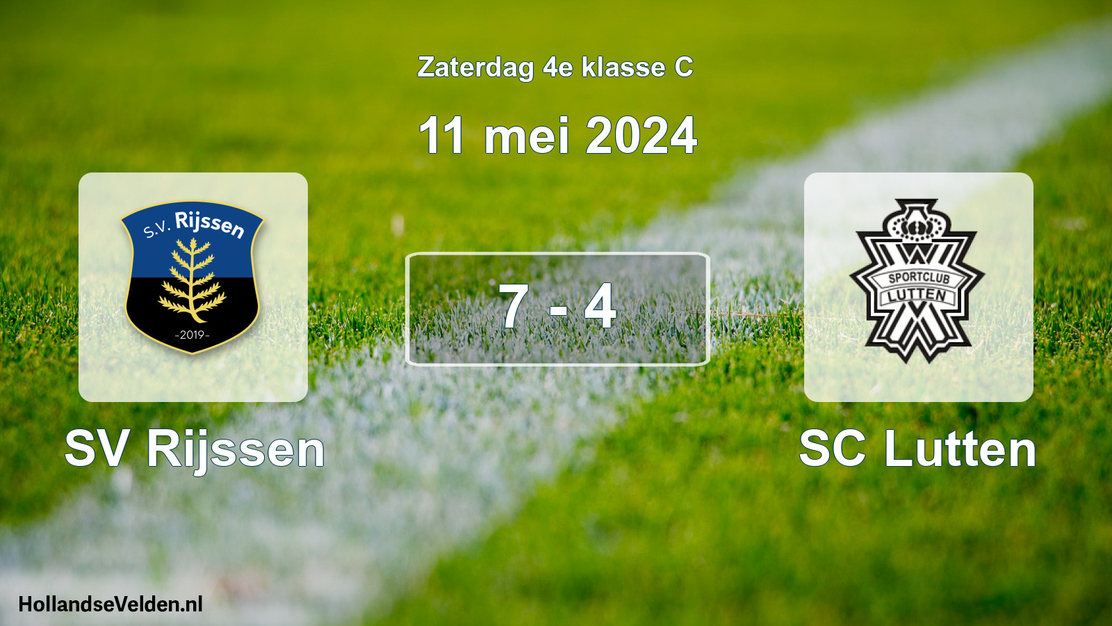Total number of matches played: SV Rijssen - SC Lutten 7 - 4 (11 May 2024)