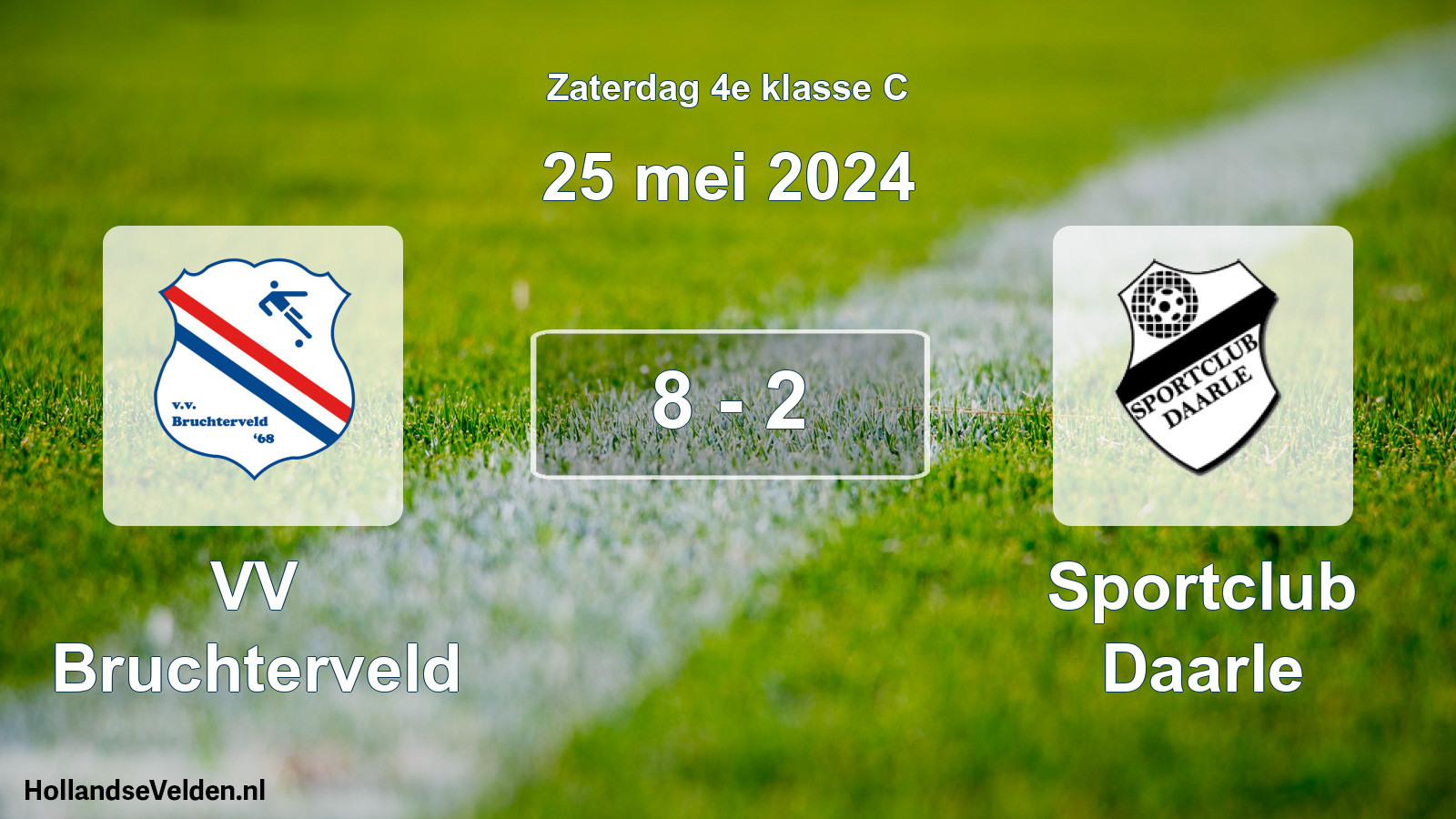 Total number of matches played: VV Bruchterveld - Sportclub Daarle 8 - 2 (25 May 2024)
