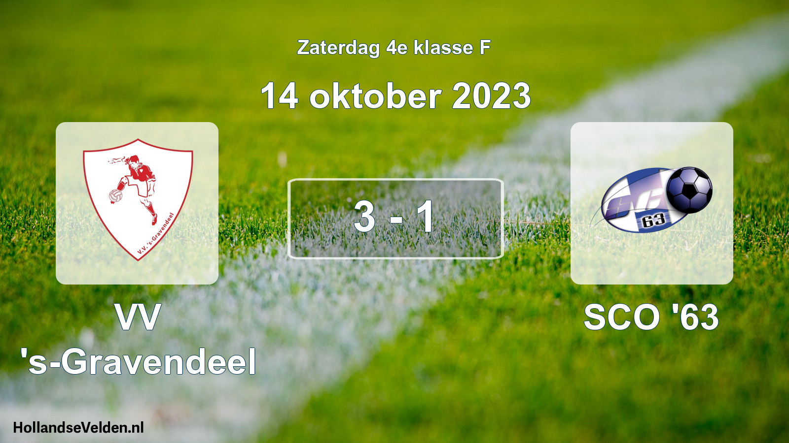 Total number of matches played: VV 's-Gravendeel - SCO '63 3 - 1 (14 October 2023)