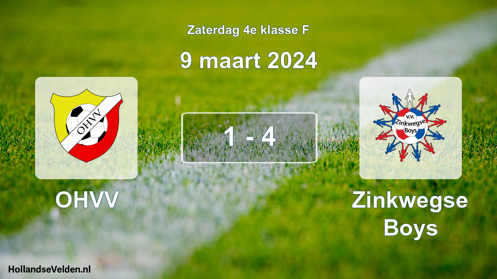 Total number of matches played: OHVV - Zinkwegse Boys 1 - 4 (9 March 2024)