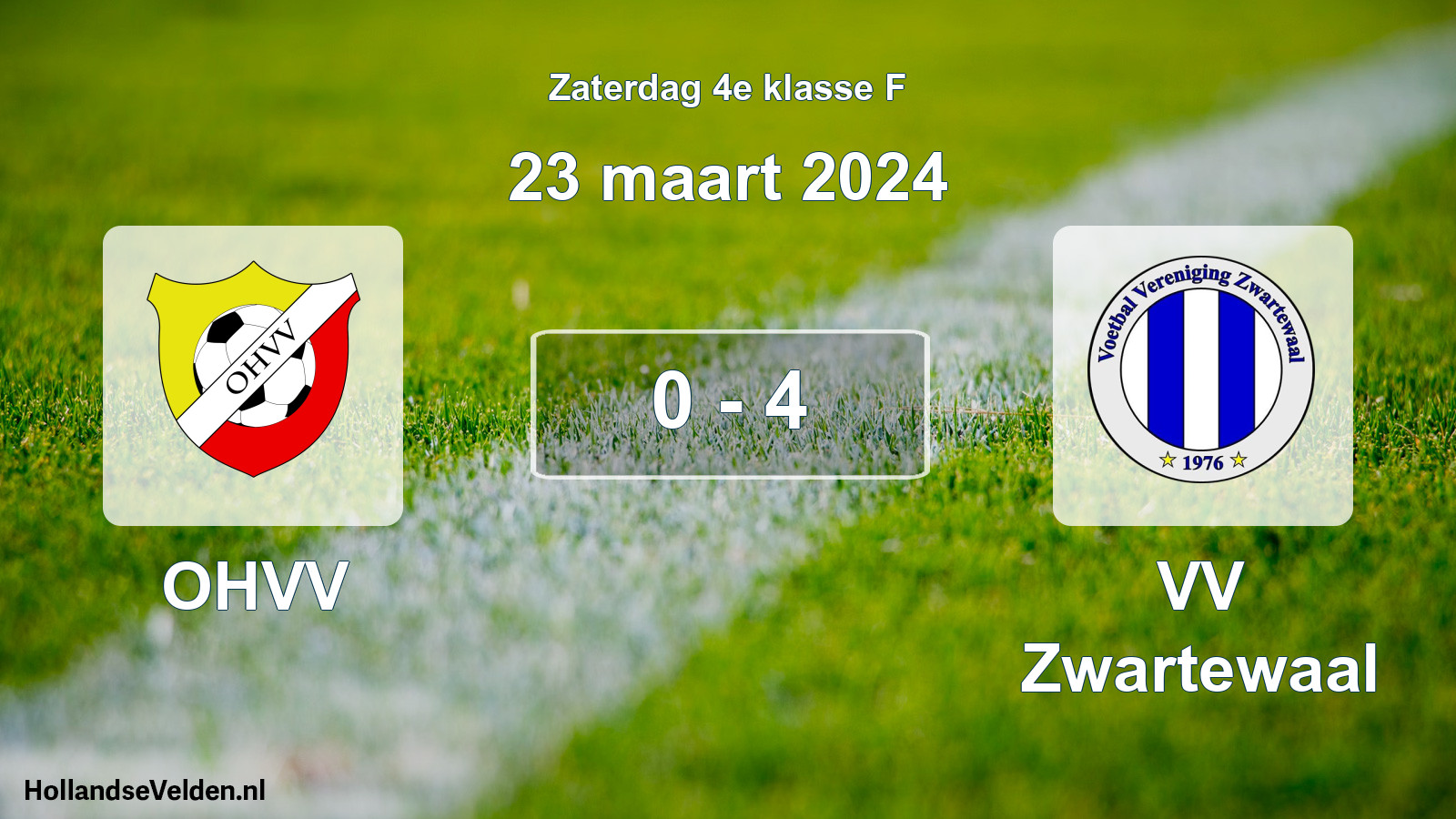 Total number of matches played: OHVV - VV Zwartewaal 0 - 4 (23 March 2024)