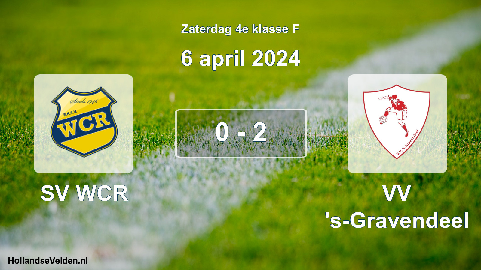 Total number of matches played: SV WCR - VV 's-Gravendeel 0 - 2 (6 April 2024)