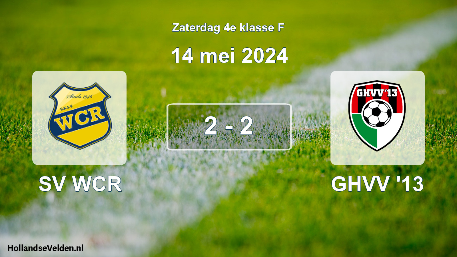 Total number of matches played: SV WCR - GHVV '13 2 - 2 (14 May 2024)