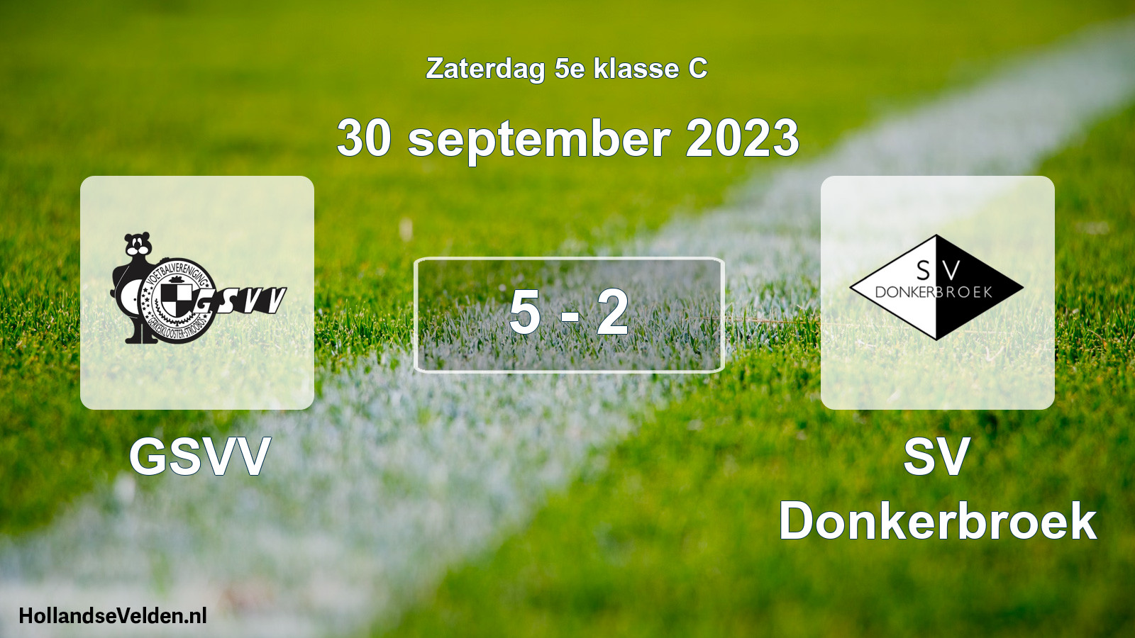 Total number of matches played: GSVV - SV Donkerbroek 5 - 2 (30 September 2023)