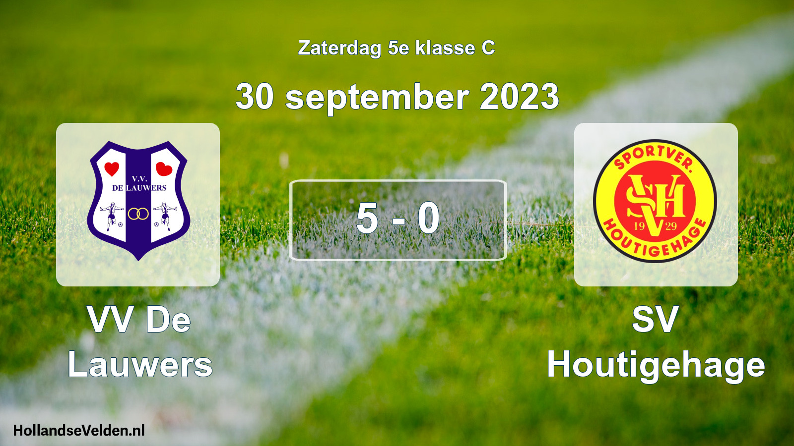 Total number of matches played: VV De Lauwers - SV Houtigehage 5 - 0 (30 September 2023)