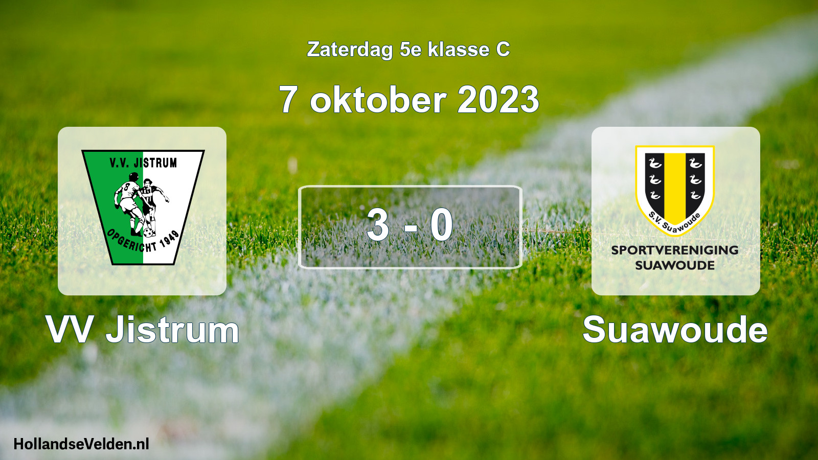 Total number of matches played: VV Jistrum - Suawoude 3 - 0 (7 October 2023)