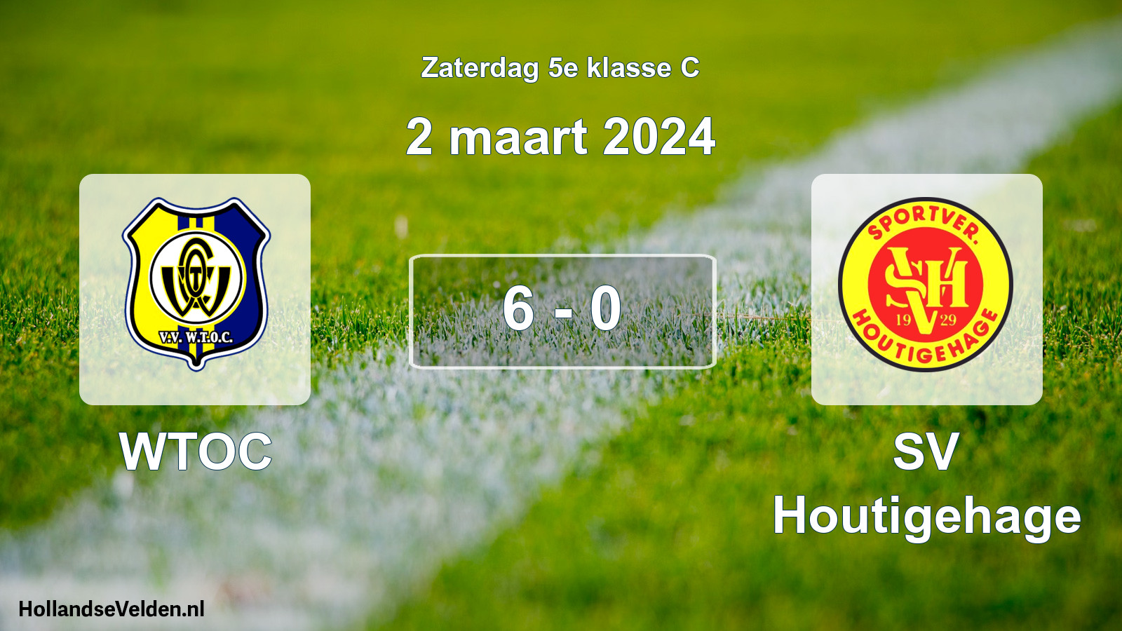 Total number of matches played: WTOC - SV Houtigehage 6 - 0 (2 March 2024)