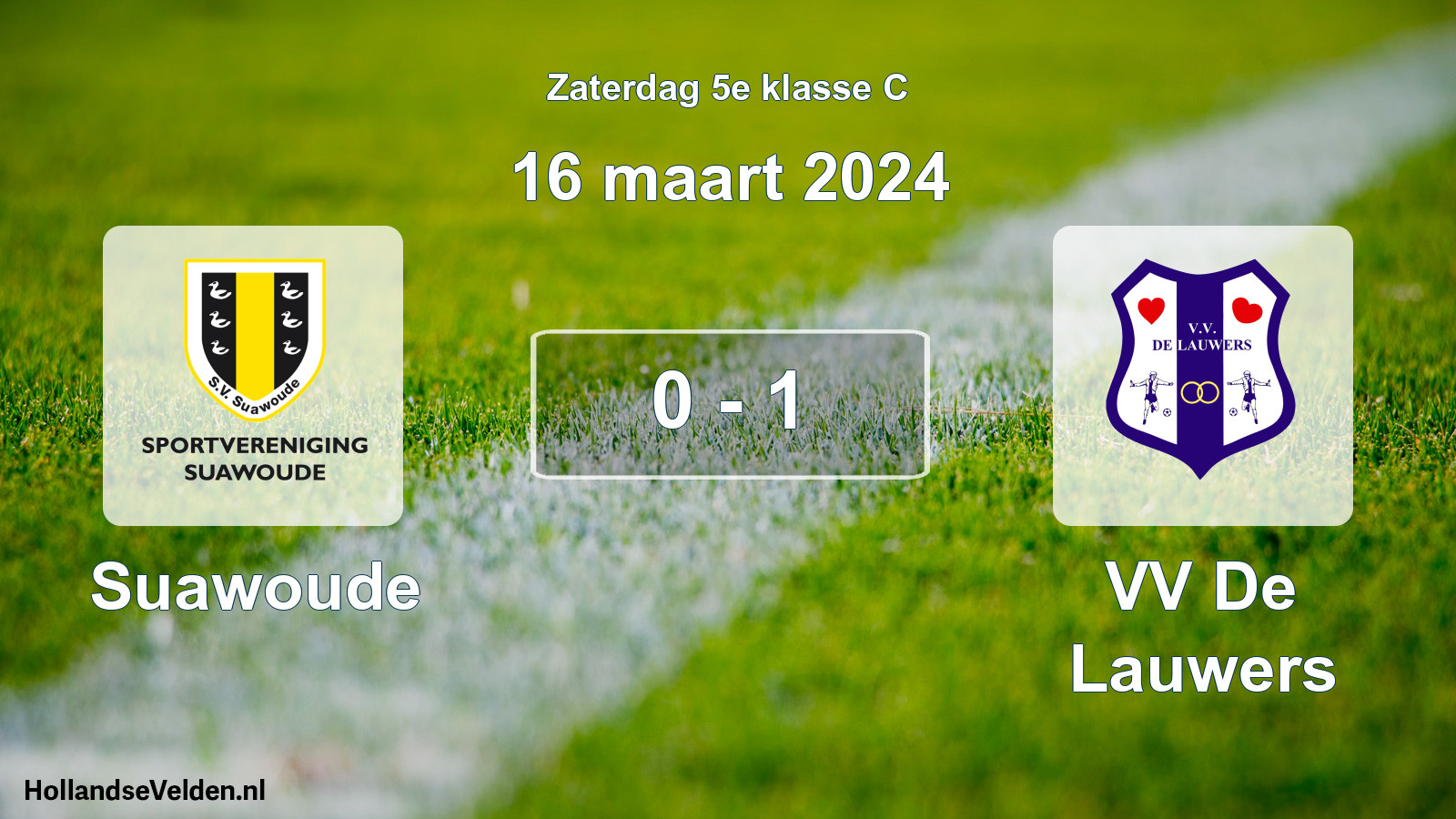 Total number of matches played: Suawoude - VV De Lauwers 0 - 1 (16 March 2024)