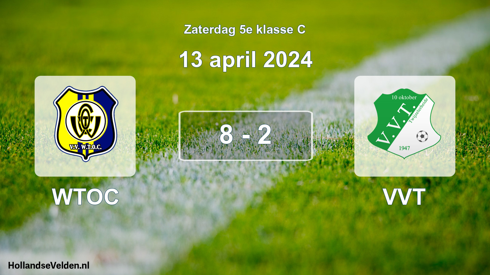 Total number of matches played: WTOC - VVT 8 - 2 (13 April 2024)