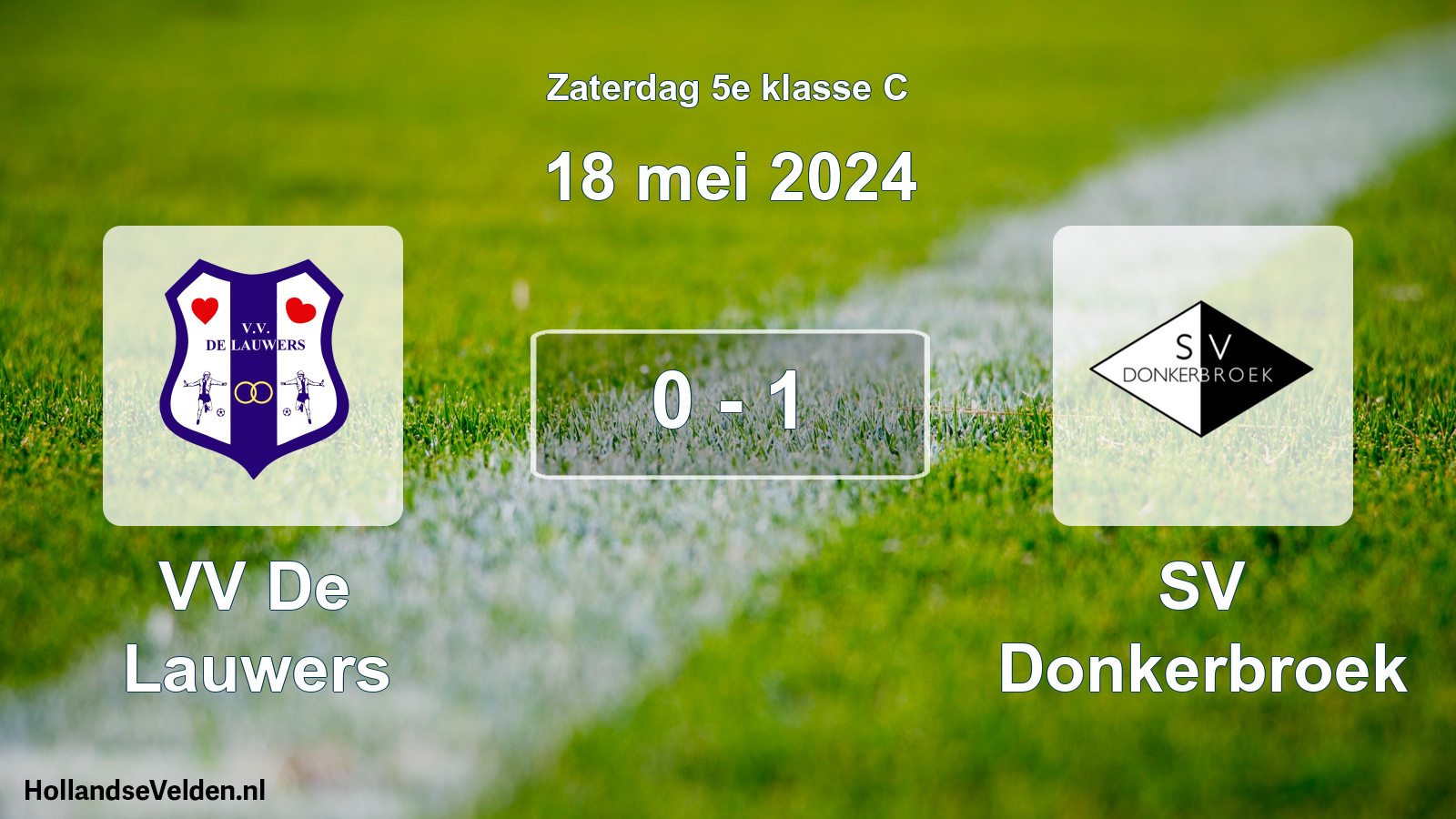 Total number of matches played: VV De Lauwers - SV Donkerbroek 0 - 1 (18 May 2024)