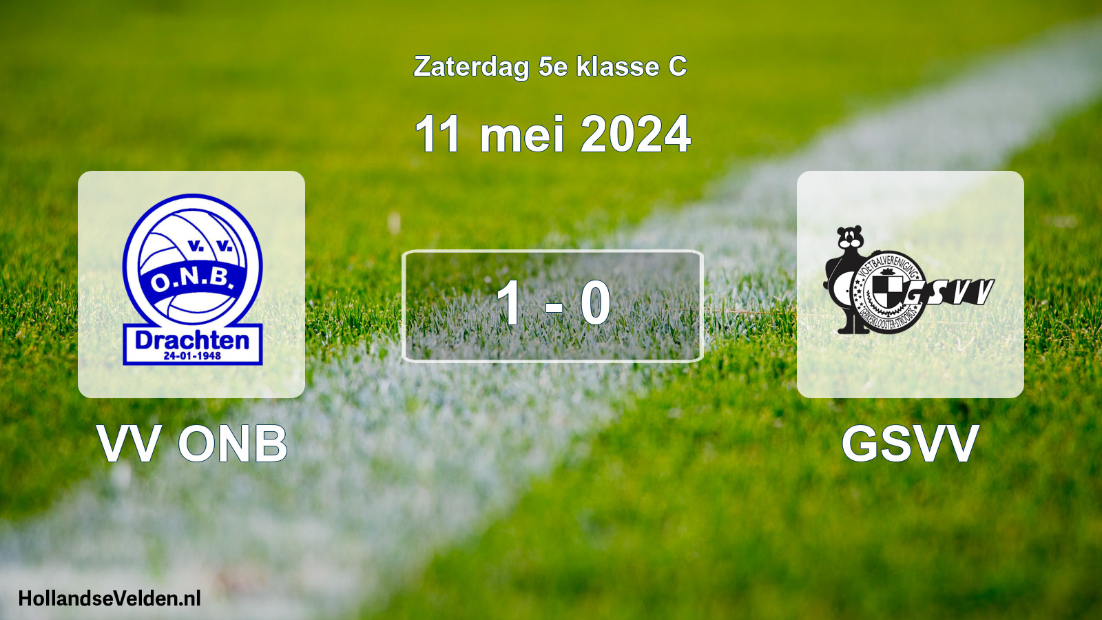 Total number of matches played: VV ONB - GSVV 1 - 0 (11 May 2024)