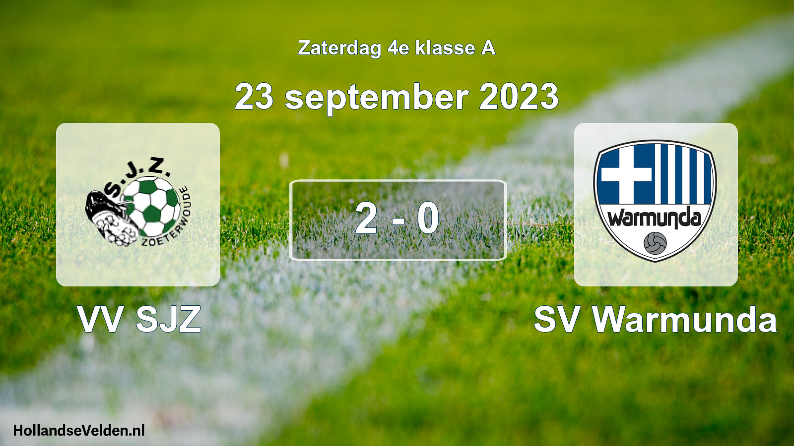 Total number of matches played: VV SJZ - SV Warmunda 2 - 0 (23 September 2023)
