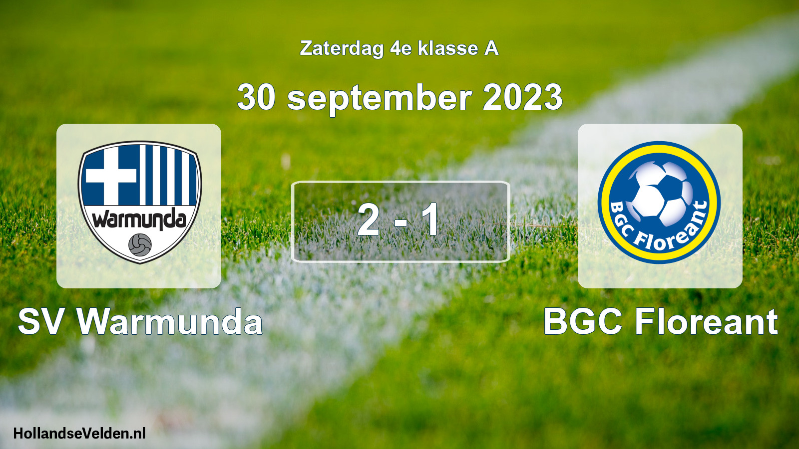 Total number of matches played: SV Warmunda - BGC Floreant 2 - 1 (30 September 2023)