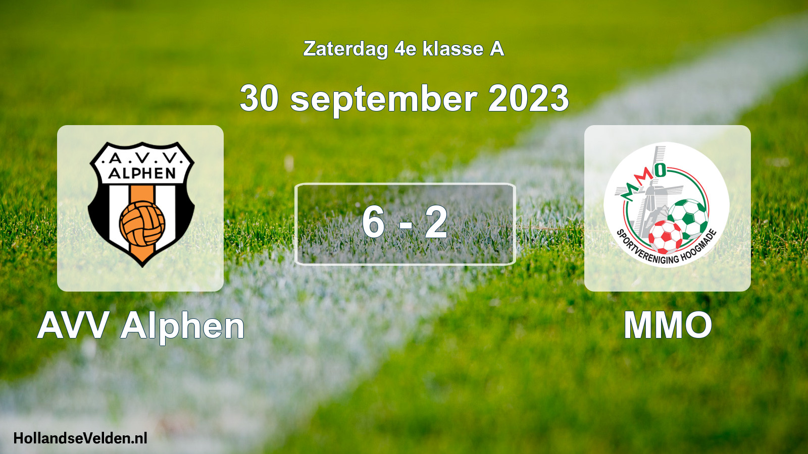 Total number of matches played: AVV Alphen - MMO 6 - 2 (30 September 2023)