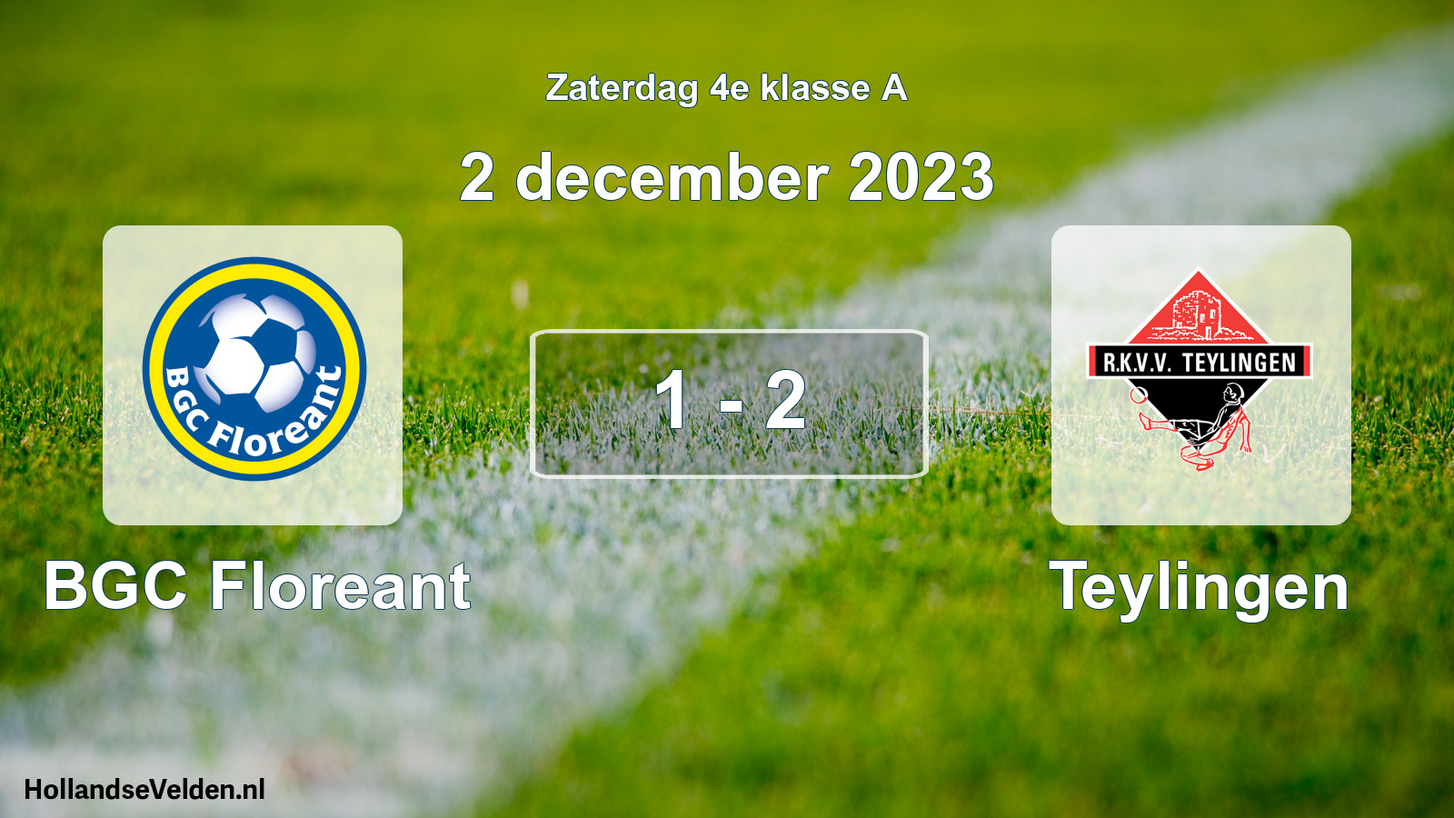 Total number of matches played: BGC Floreant - Teylingen 1 - 2 (2 December 2023)