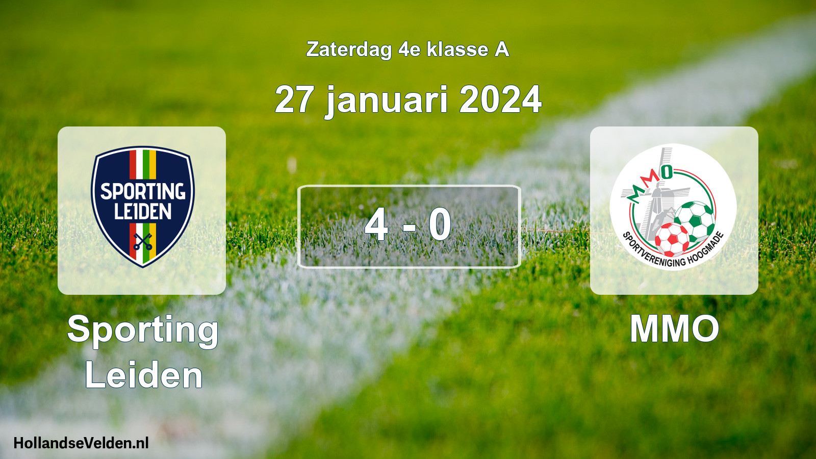 Total number of matches played: Sporting Leiden - MMO 4 - 0 (27 January 2024)