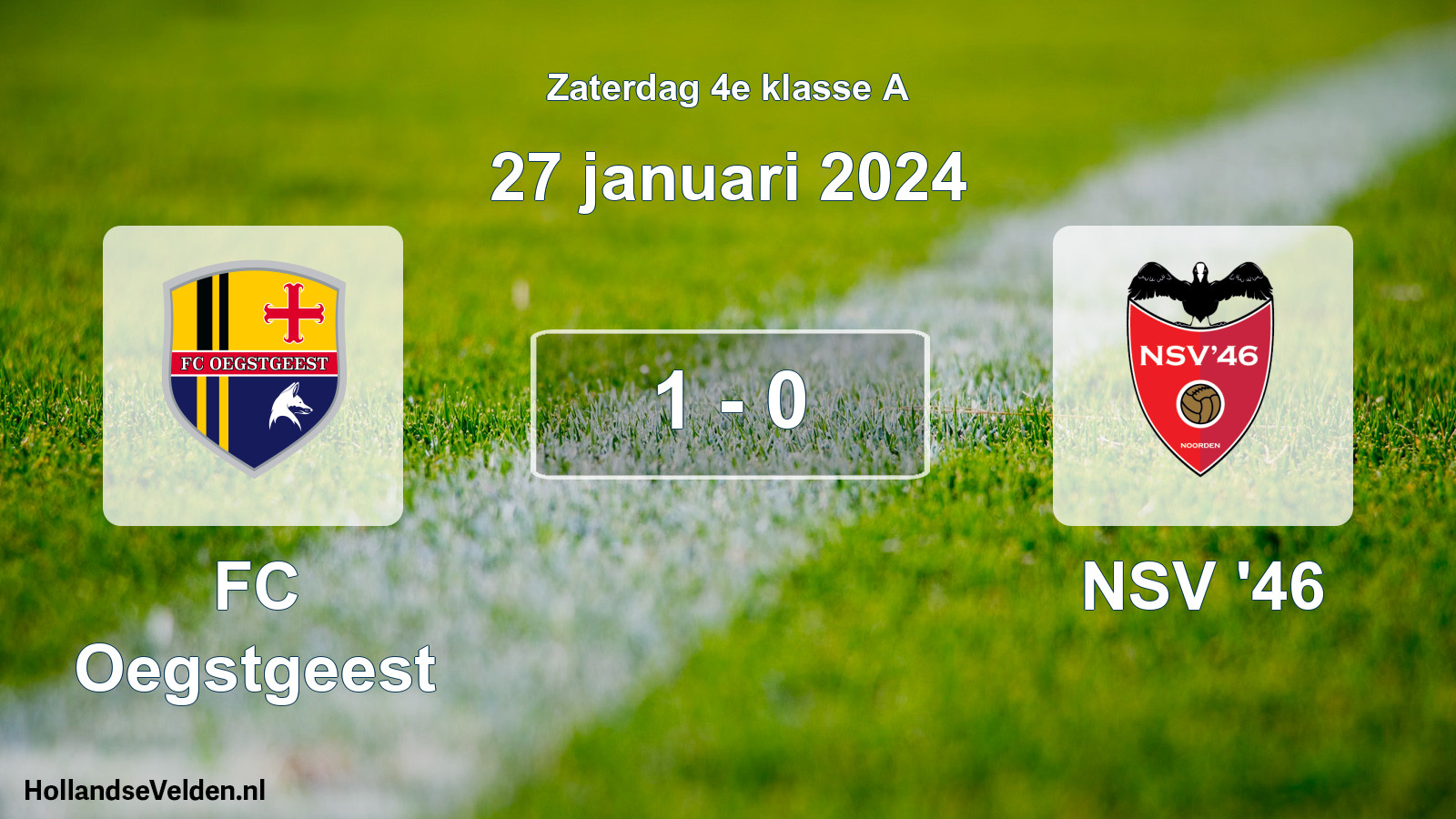 Total number of matches played: FC Oegstgeest - NSV '46 1 - 0 (27 January 2024)