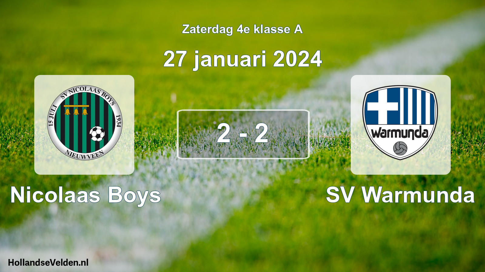 Total number of matches played: Nicolaas Boys - SV Warmunda 2 - 2 (27 January 2024)