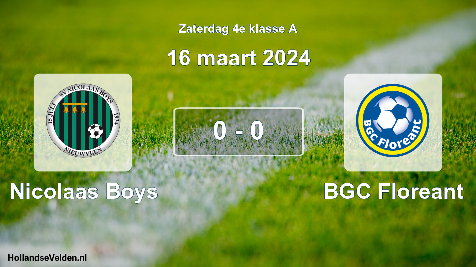 Total number of matches played: Nicolaas Boys - BGC Floreant 0 - 0 (16 March 2024)