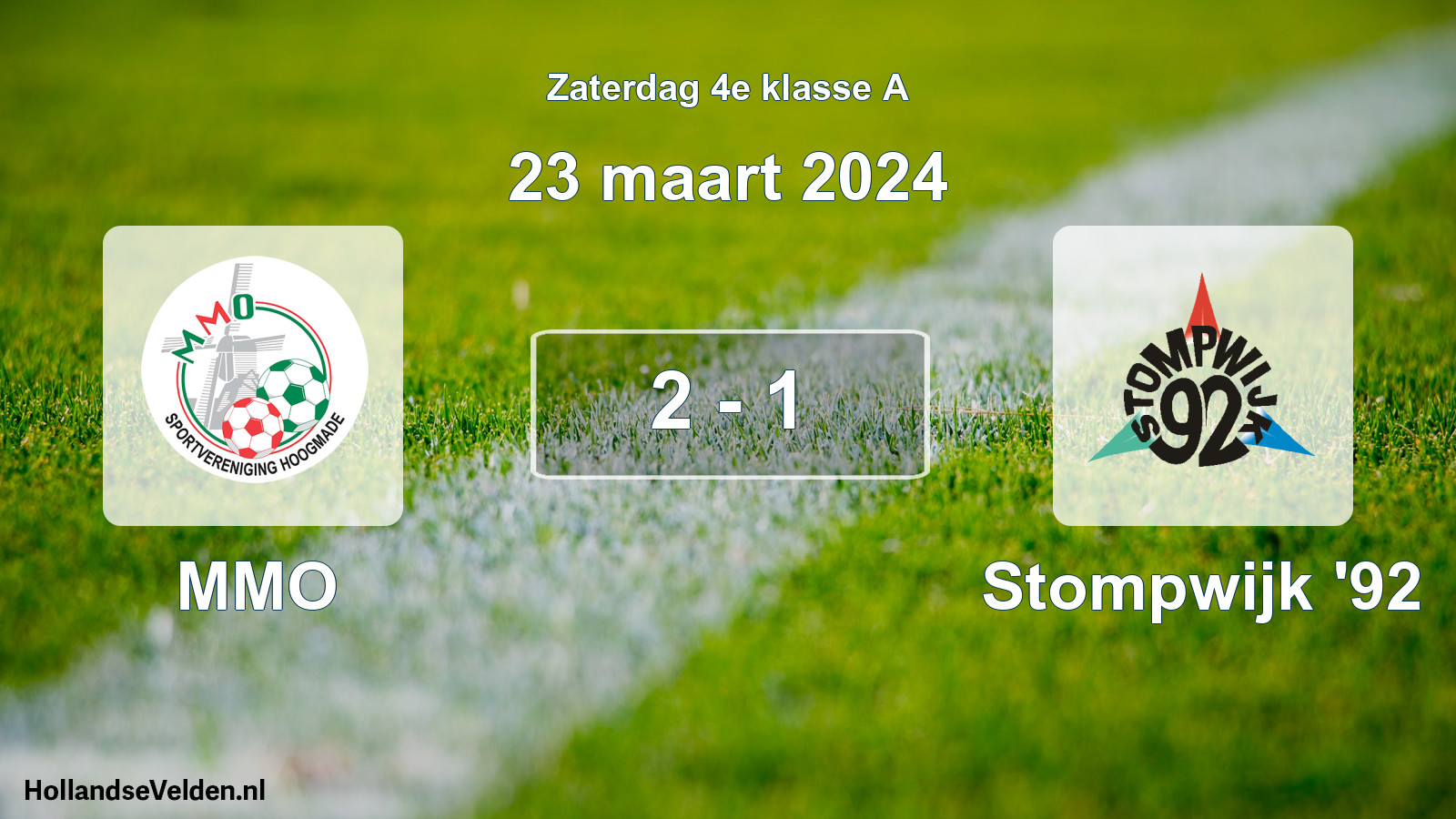 Total number of matches played: MMO - Stompwijk '92 2 - 1 (23 March 2024)