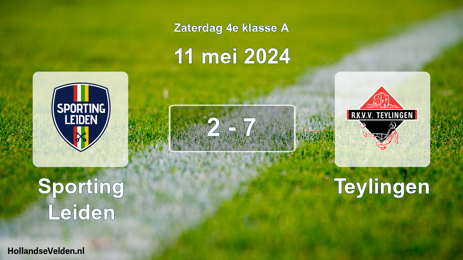 Total number of matches played: Sporting Leiden - Teylingen 2 - 7 (11 May 2024)