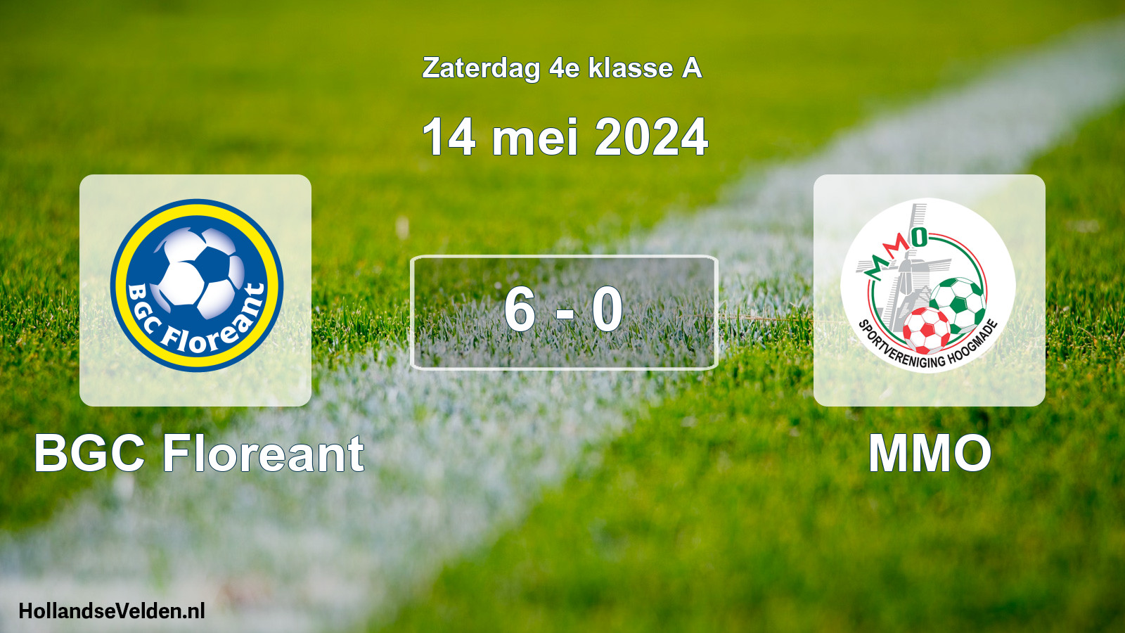 Gespeelde wedstrijd: BGC Floreant - MMO 6 - 0 (14 mei 2024)