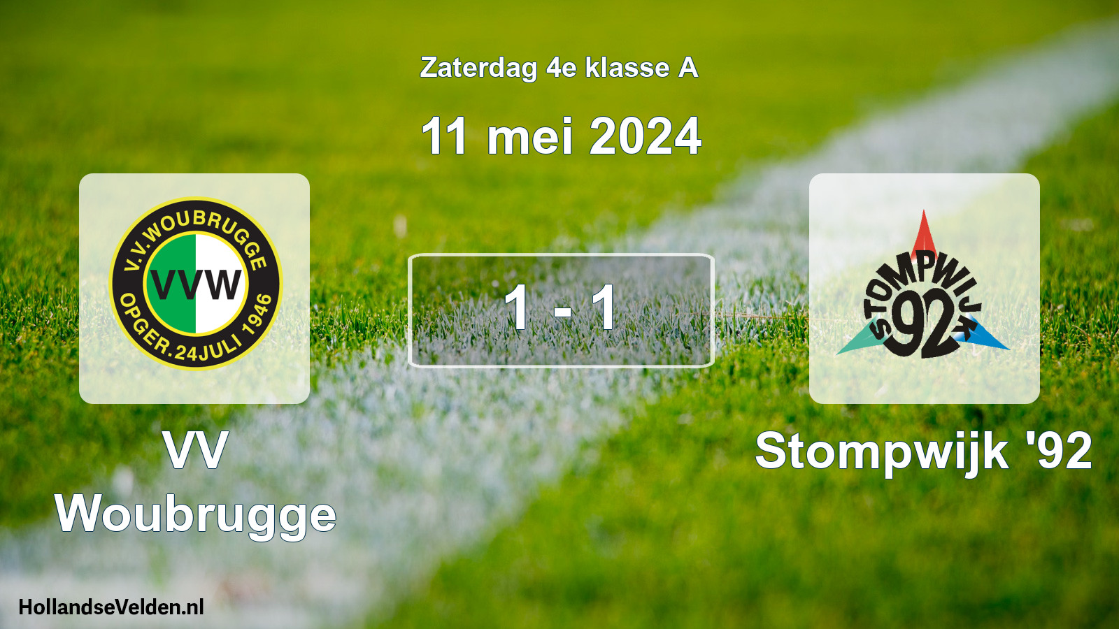 Total number of matches played: VV Woubrugge - Stompwijk '92 1 - 1 (11 May 2024)