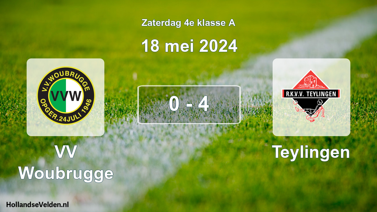 Total number of matches played: VV Woubrugge - Teylingen 0 - 4 (18 May 2024)