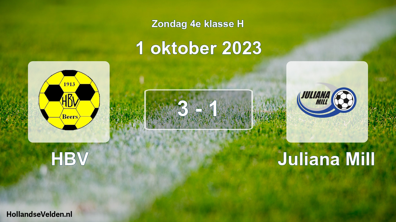 Total number of matches played: HBV - Juliana Mill 3 - 1 (1 October 2023)