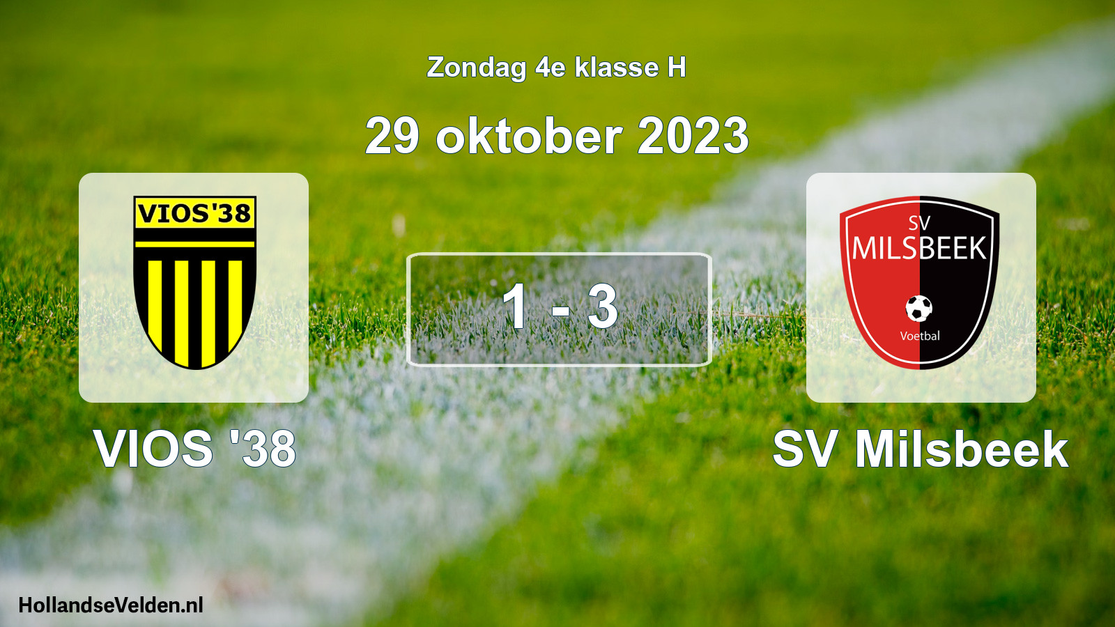 Total number of matches played: VIOS '38 - SV Milsbeek 1 - 3 (29 October 2023)