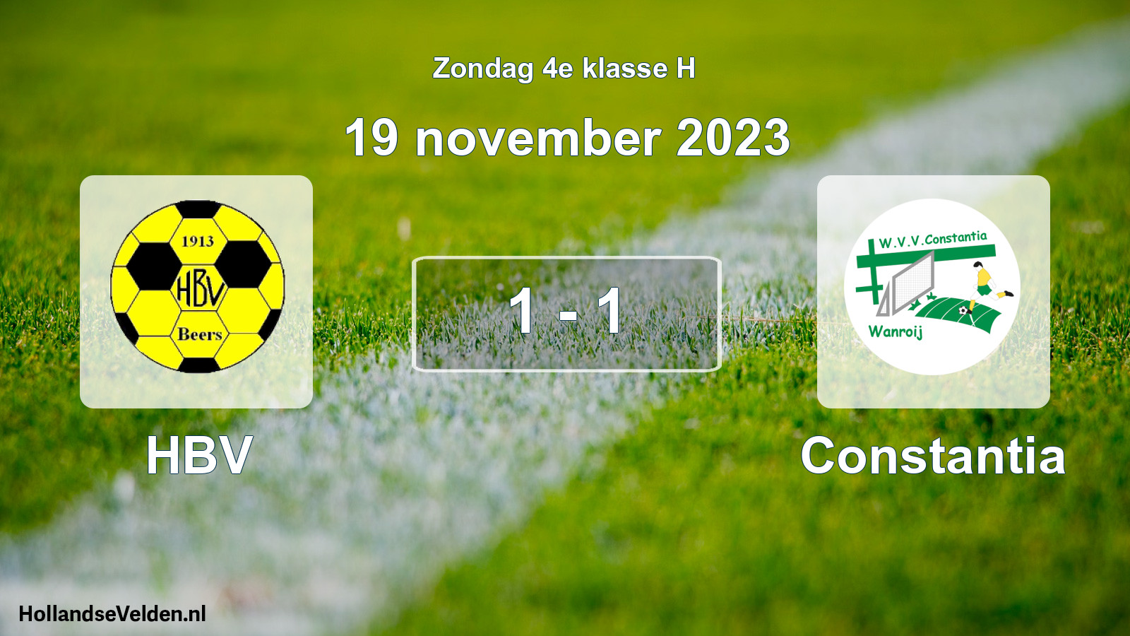 Total number of matches played: HBV - Constantia 1 - 1 (19 November 2023)