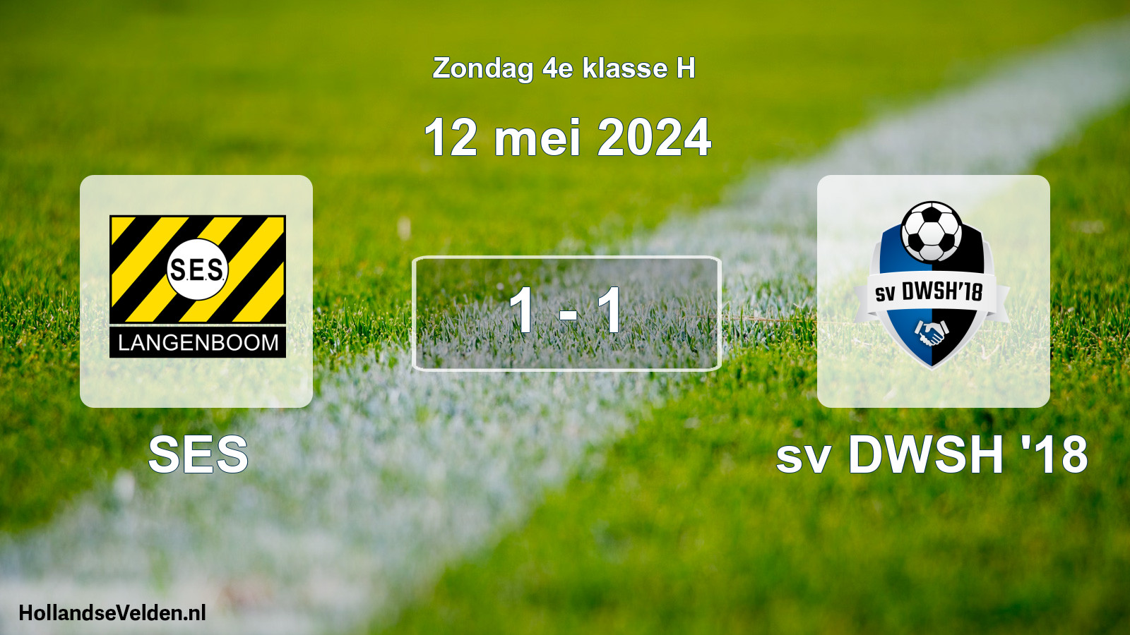 Total number of matches played: SES - sv DWSH '18 1 - 1 (12 May 2024)