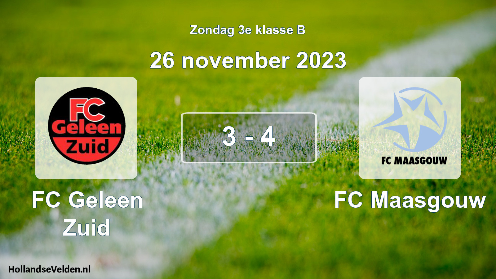 Total number of matches played: FC Geleen Zuid - FC Maasgouw 3 - 4 (26 November 2023)