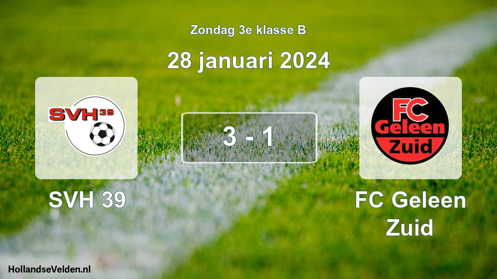 Total number of matches played: SVH 39 - FC Geleen Zuid 3 - 1 (28 January 2024)