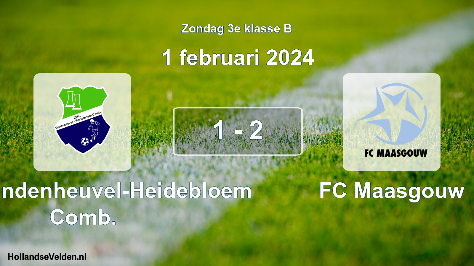 Total number of matches played: RKFC Lindenheuvel-Heidebloem Comb. - FC Maasgouw 1 - 2 (1 February 2024)