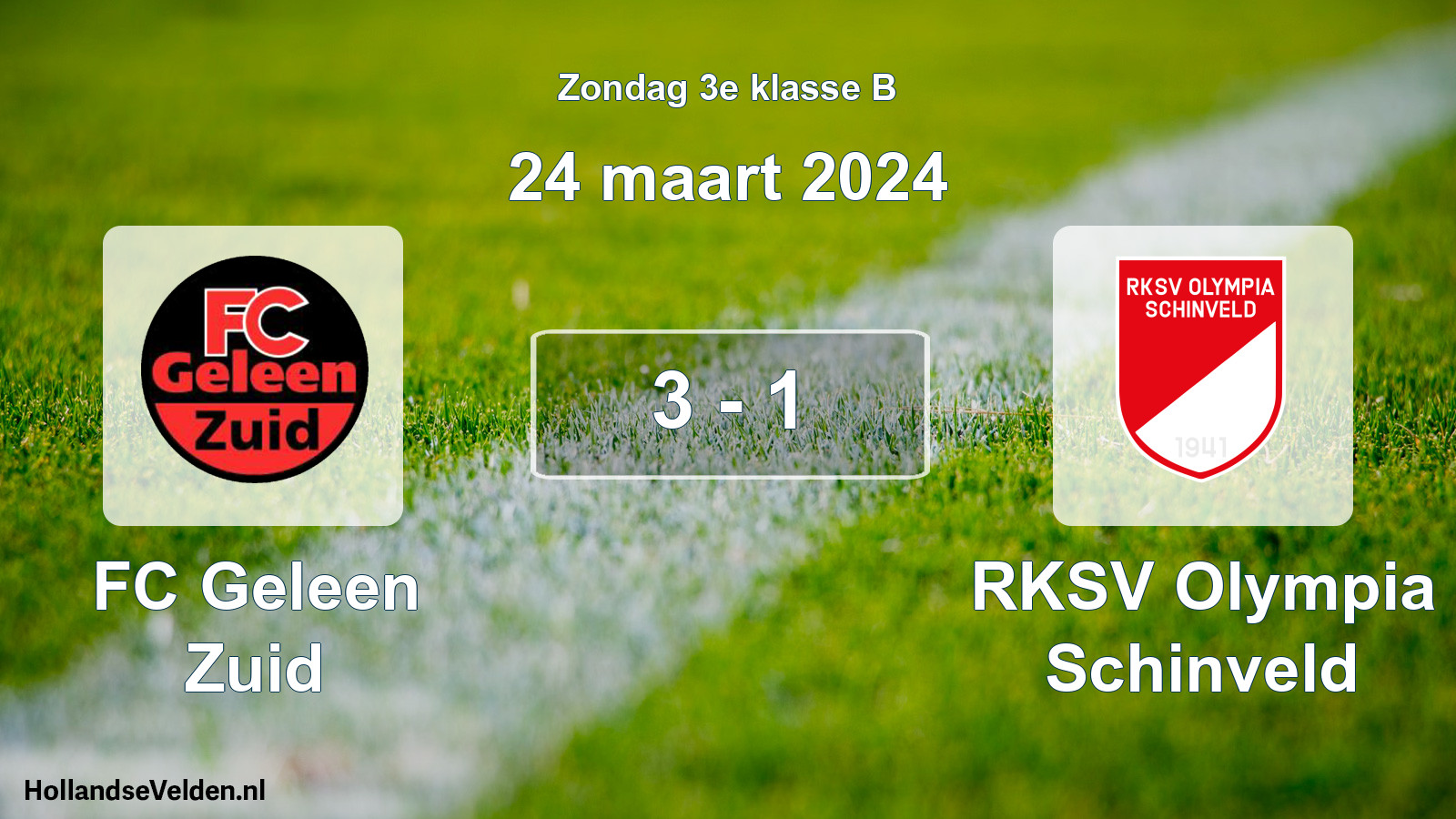 Total number of matches played: FC Geleen Zuid - RKSV Olympia Schinveld 3 - 1 (24 March 2024)